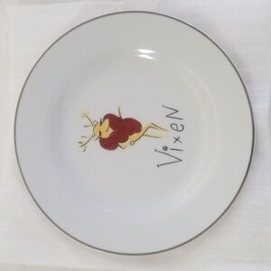 Pottery Barn Vixen Reindeer Plate